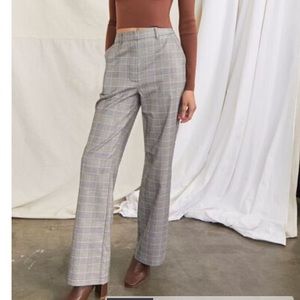 NWT Women’s Plaid High Waist Wide Leg Pants